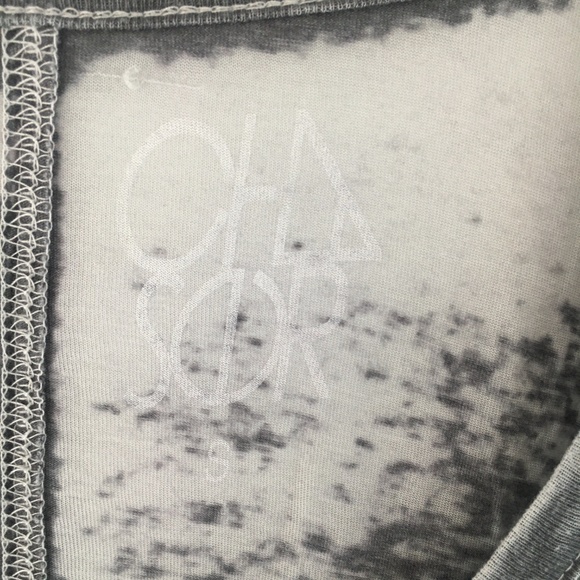 Chaser Horse Print Gray Burnout Long Sleeve Tee - Picture 4 of 8